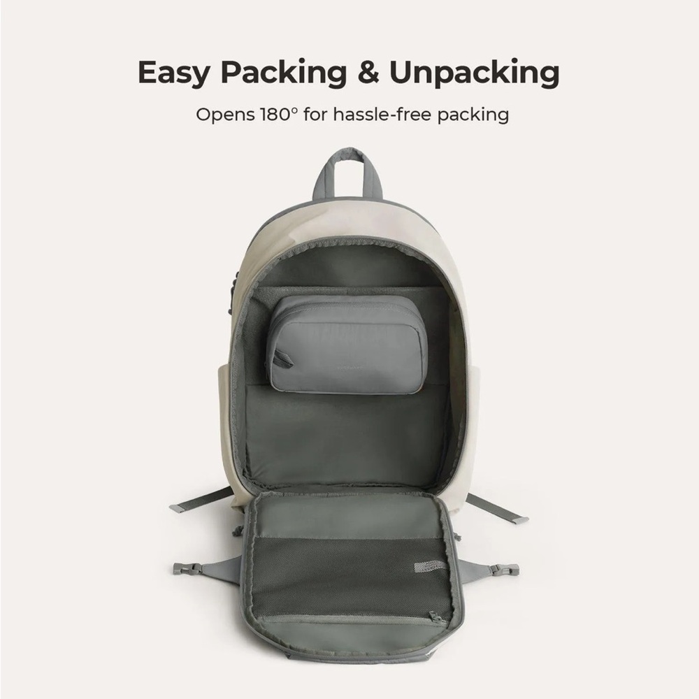 BAGSMART Gray and Cream Men's Backpack - Picture 12 of 15